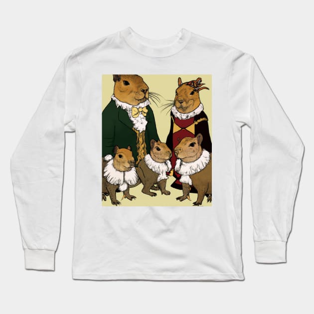 Royal Capybara Family Long Sleeve T-Shirt by soulfulprintss8